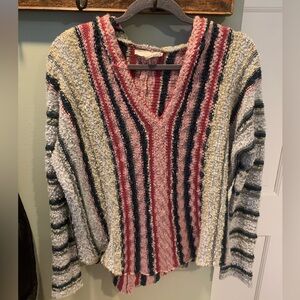 Striped Knit Hoodie